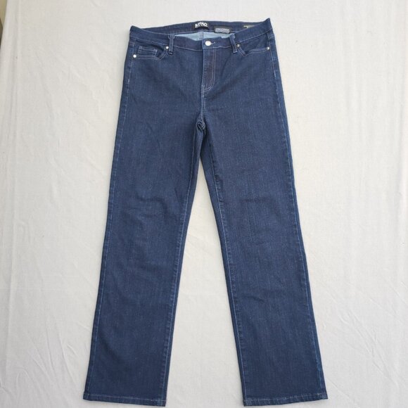 Buffalo Alyssa Jeans women's size 10 ink blue colour high rise straight stretch - Picture 1 of 12